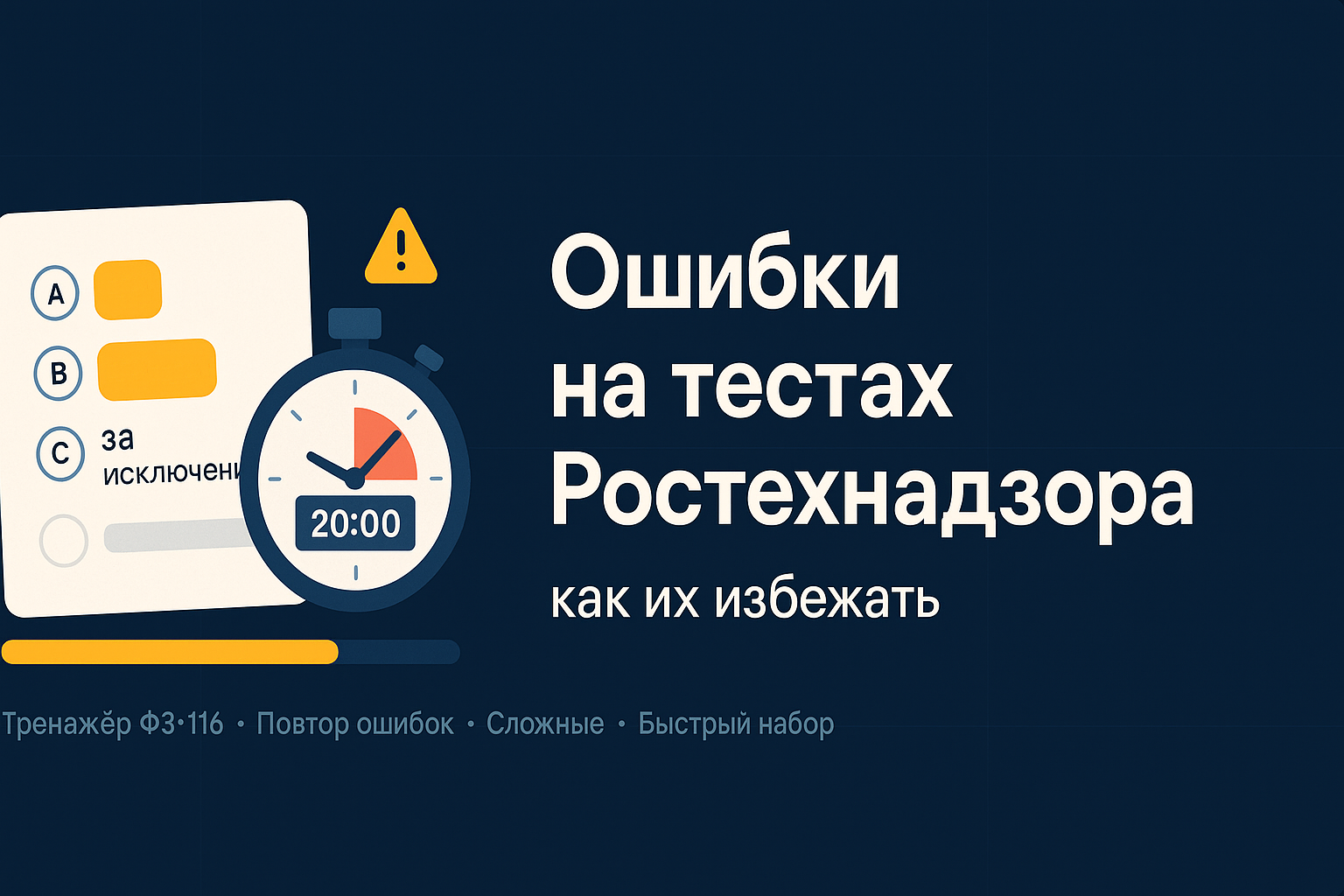 Частые ошибки на тестах Ростехнадзора — схема и разбор